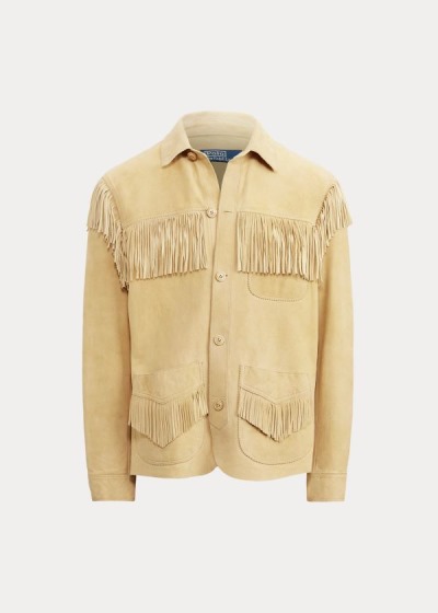 Polo Ralph Lauren Fringe Lambskin Jakke Herre Danmark (LSZKI4317)